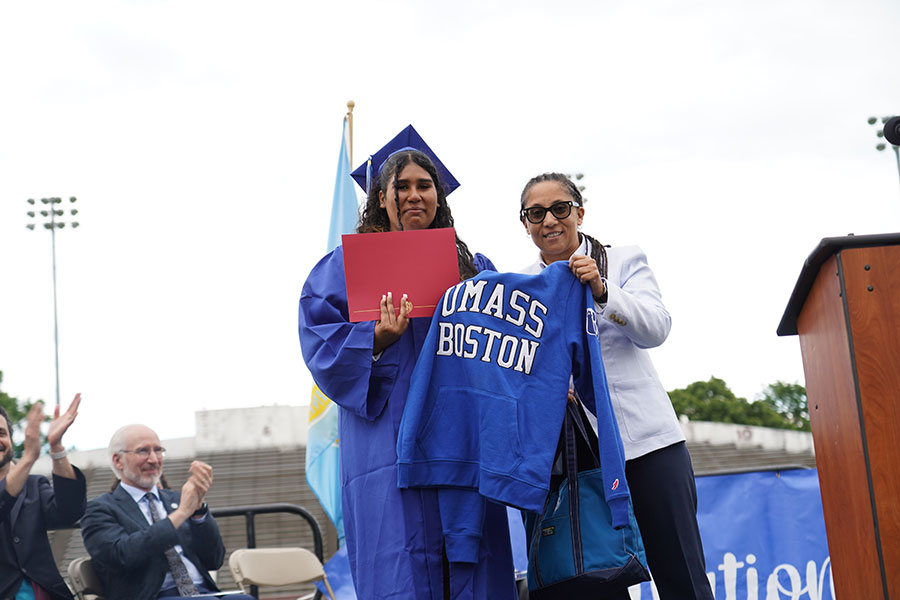 during the BCLA/McCormack (now Ruth Batson Academy)  graduation at White Stadium