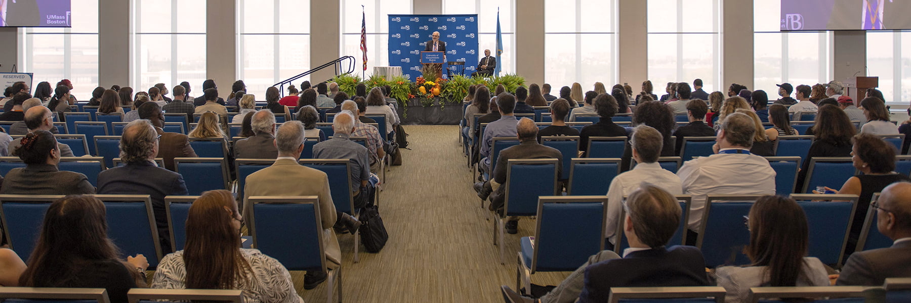 Chancellor speaks at Convocation in Campus Center Ballroom.